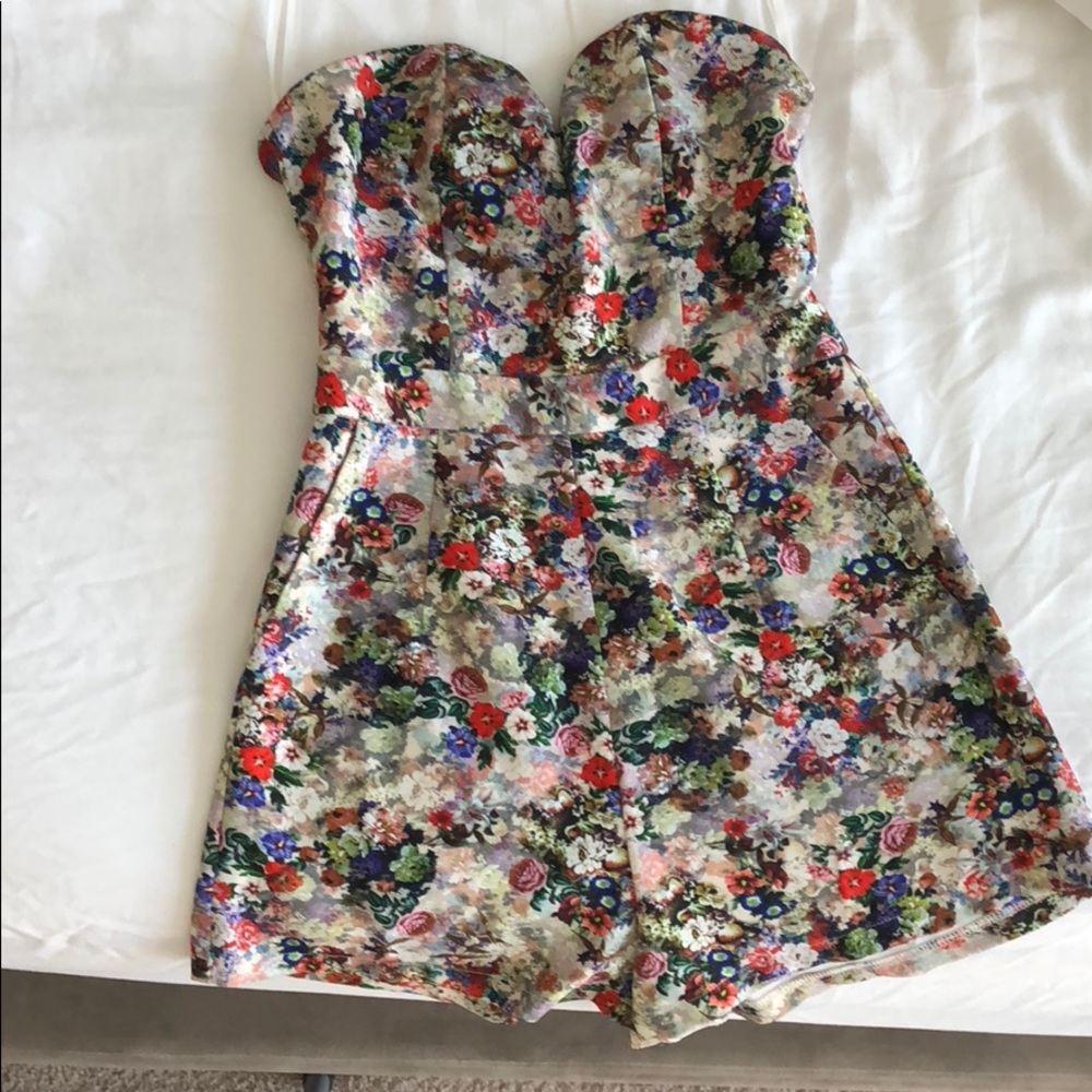 WORN ONCE Floral romper size XS